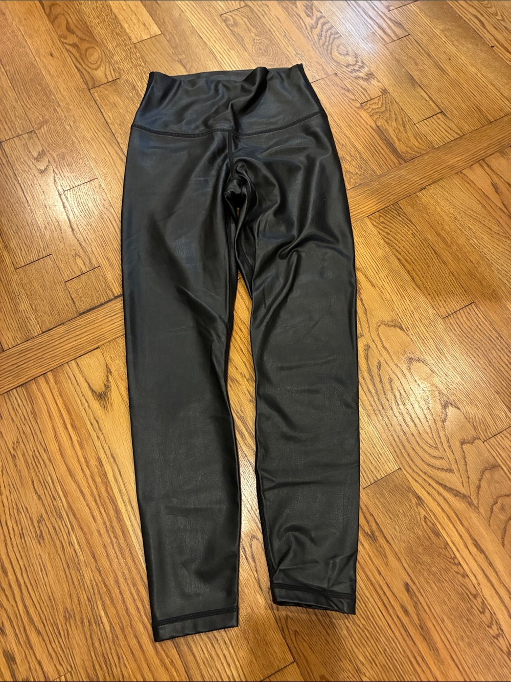 90 Degree By Reflex Black Faux Leather Leggings